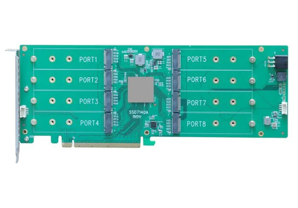 Highpoint Adaptateur de bus hôte Rocket 1108A PCI-Ex16v3 - 8x M.2 NVMe