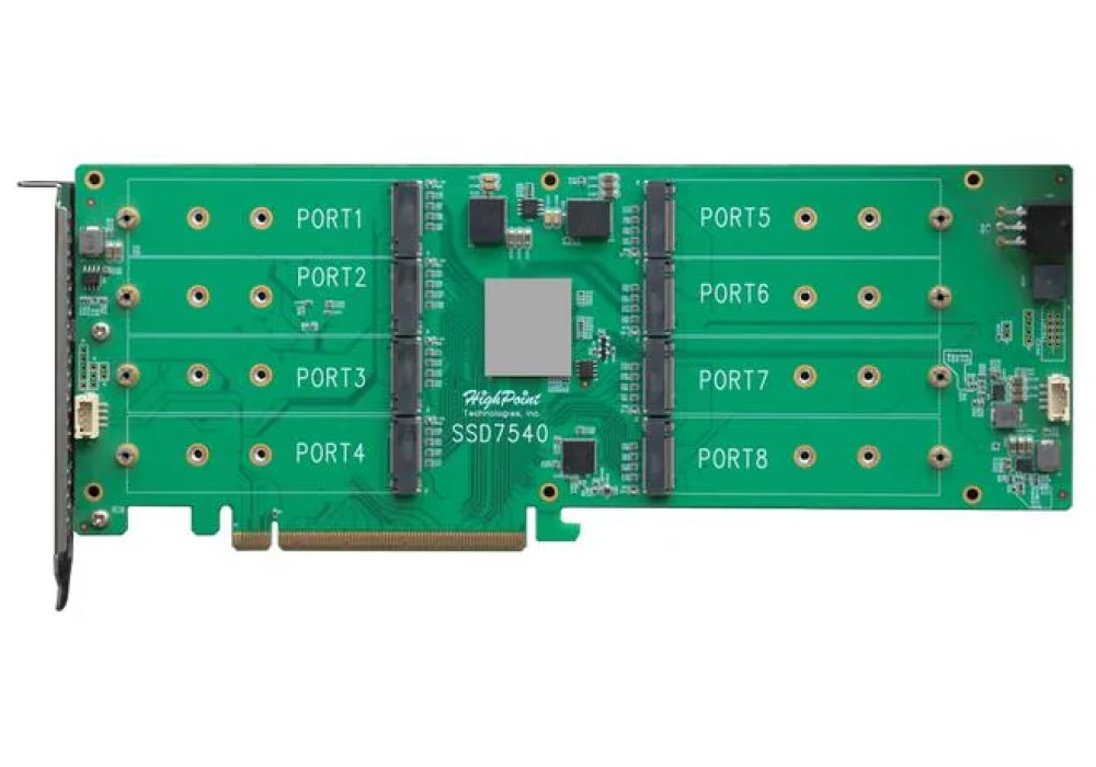 Highpoint Adaptateur de bus hôte Rocket 1508 PCI-Ex16v4 - 8x M.2 NVMe