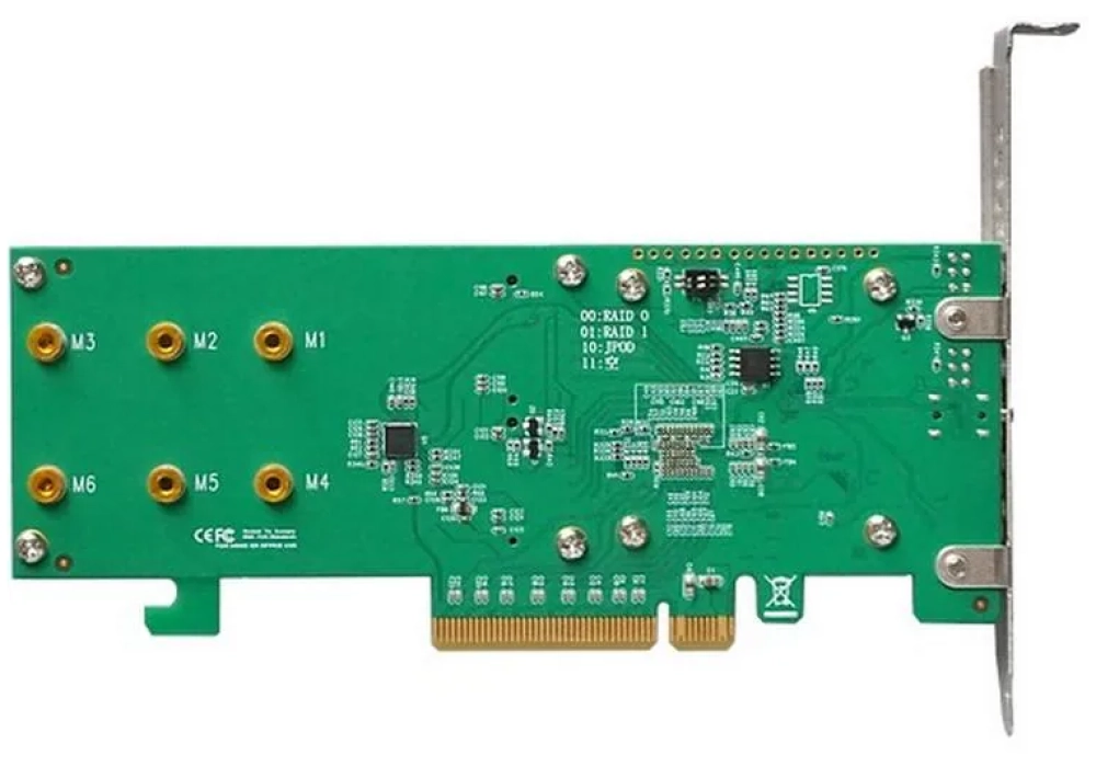 Highpoint Contrôleur RAID SSD6202A PCI-Ex8v3 - 2x M.2 NVMe, bootable