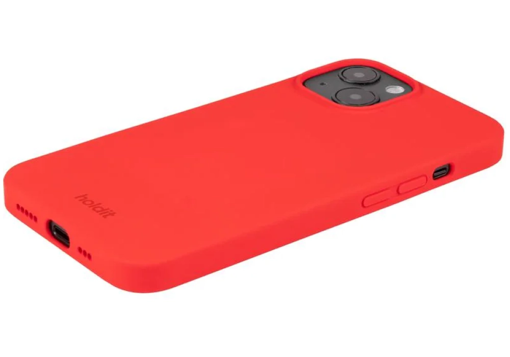 Holdit Coque arrière Silicone iPhone 14 (Chili Red)