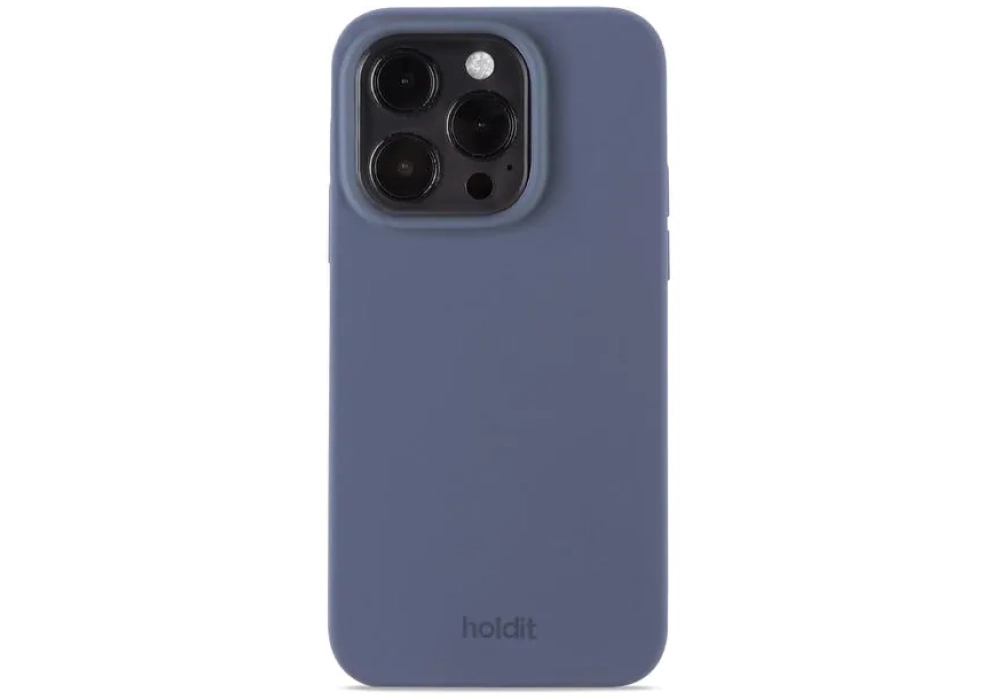 Holdit Coque arrière Silicone iPhone 14 Pro (Bleu)