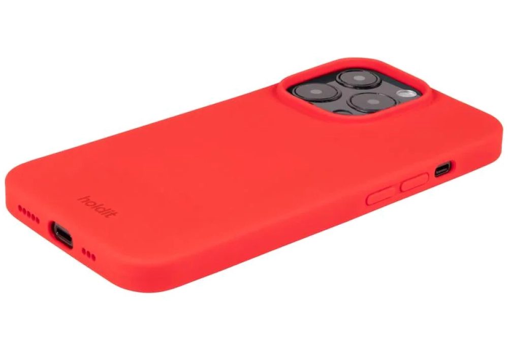 Holdit Coque arrière Silicone iPhone 14 Pro (Chili Red)