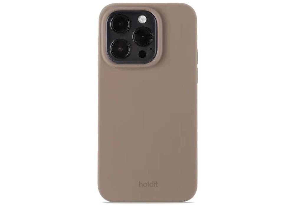 Holdit Coque arrière Silicone iPhone 14 Pro (Mocha Brown)