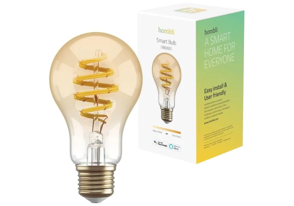 hombli Ampoule Smart Filament Bulb, E27, 5.5 W, ambre