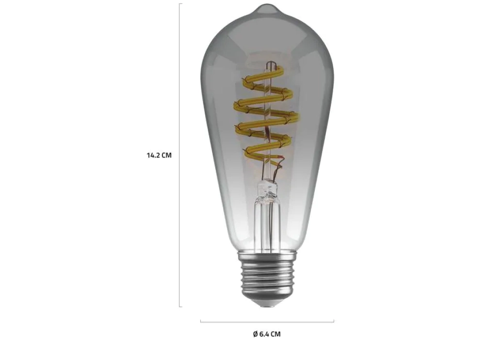 hombli Ampoule Smart Filament Bulb, E27, 5.5 W, Smokey