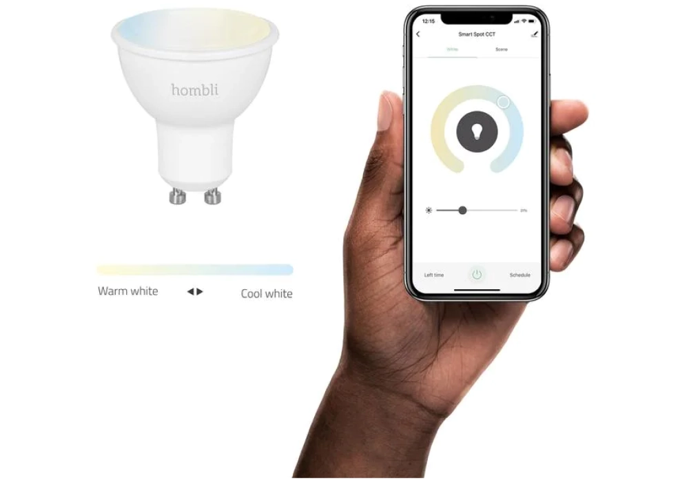 hombli Ampoule Smart Spot, GU10, 4.5 W, CCT