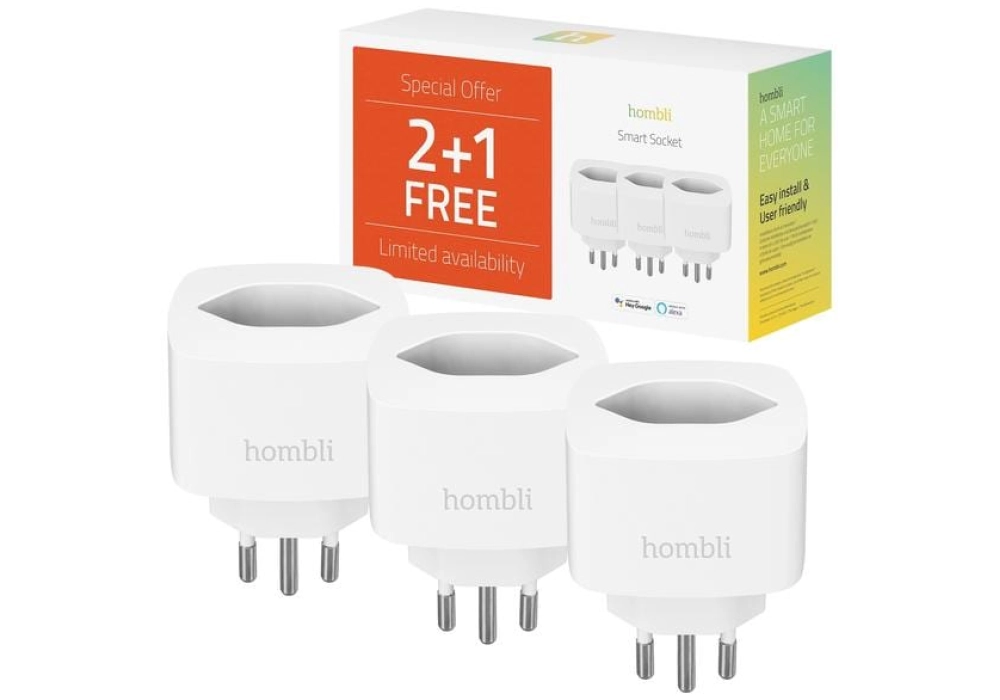 Hombli Smart Swiss Socket - Set de 3