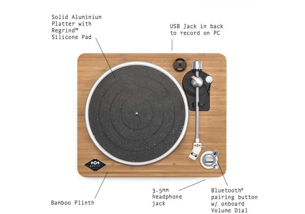 House of Marley Tourne-disque Bluetooth Stir it Up Wireless Brun