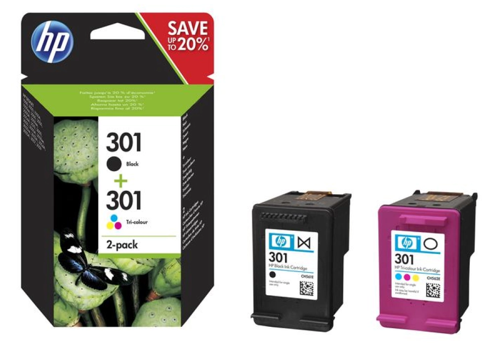 HP 301 Inkjet Cartridge - Combo Pack