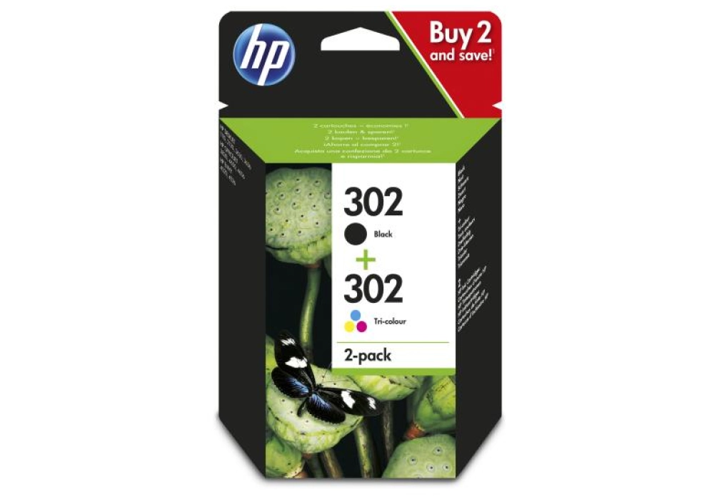 HP 302 Inkjet Cartridge - Combo Pack