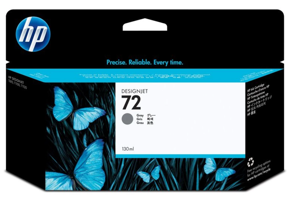 HP 72 Inkjet Cartridges - Grey (130ml)