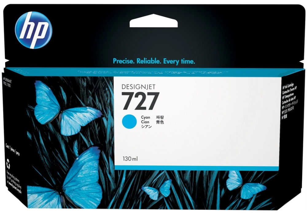 HP 727 (B3P19A) - Cartouche d'encre cyan 130ml