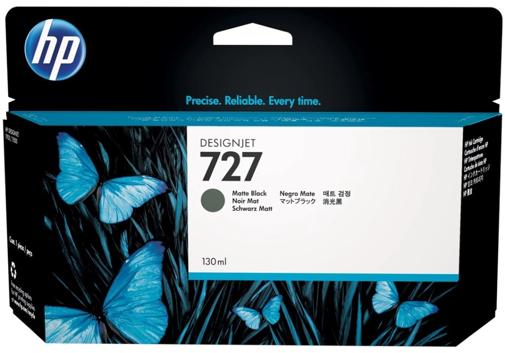 HP 727 (B3P22A) - Cartouche d'encre noir (mat) 130ml