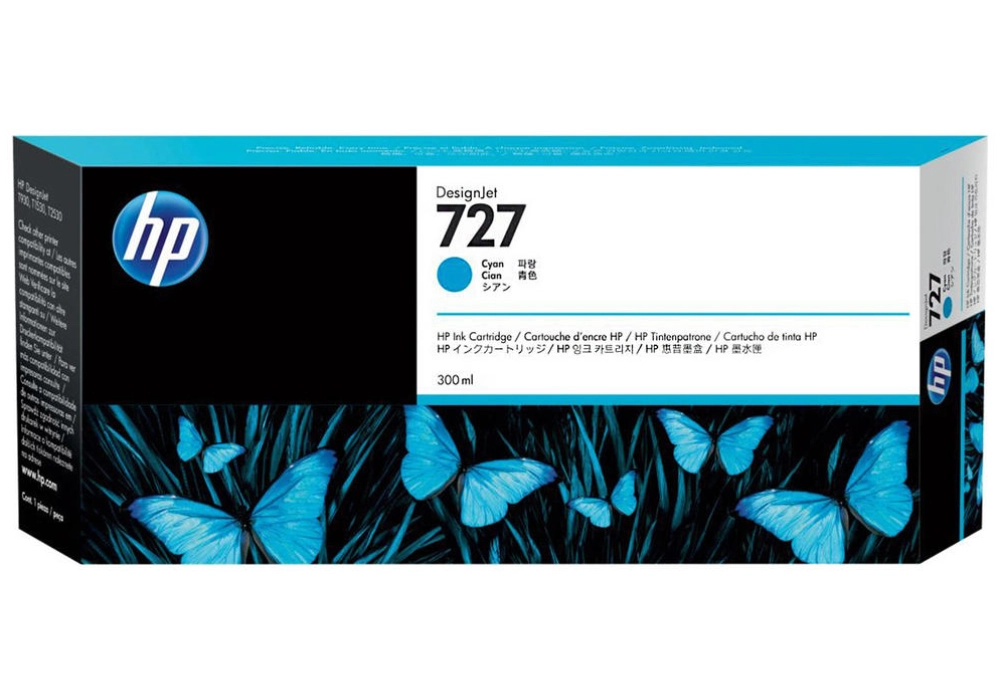 HP 727 (F9J76A) - Cartouche d'encre cyan 300ml