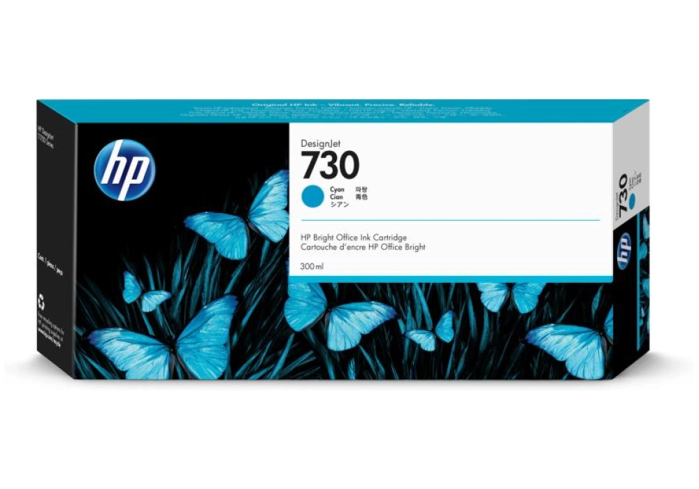 HP Encre Nr. 730 (P2V68A) Cyan