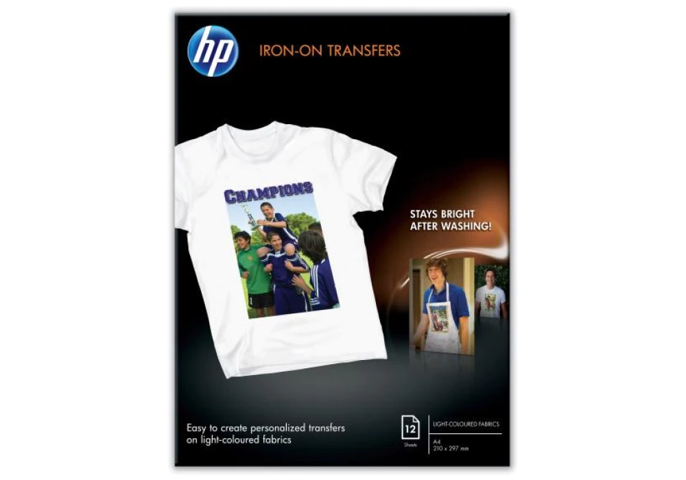 HP Iron-on Transfers - A4 - 210 x 297 mm - 12 Sheets