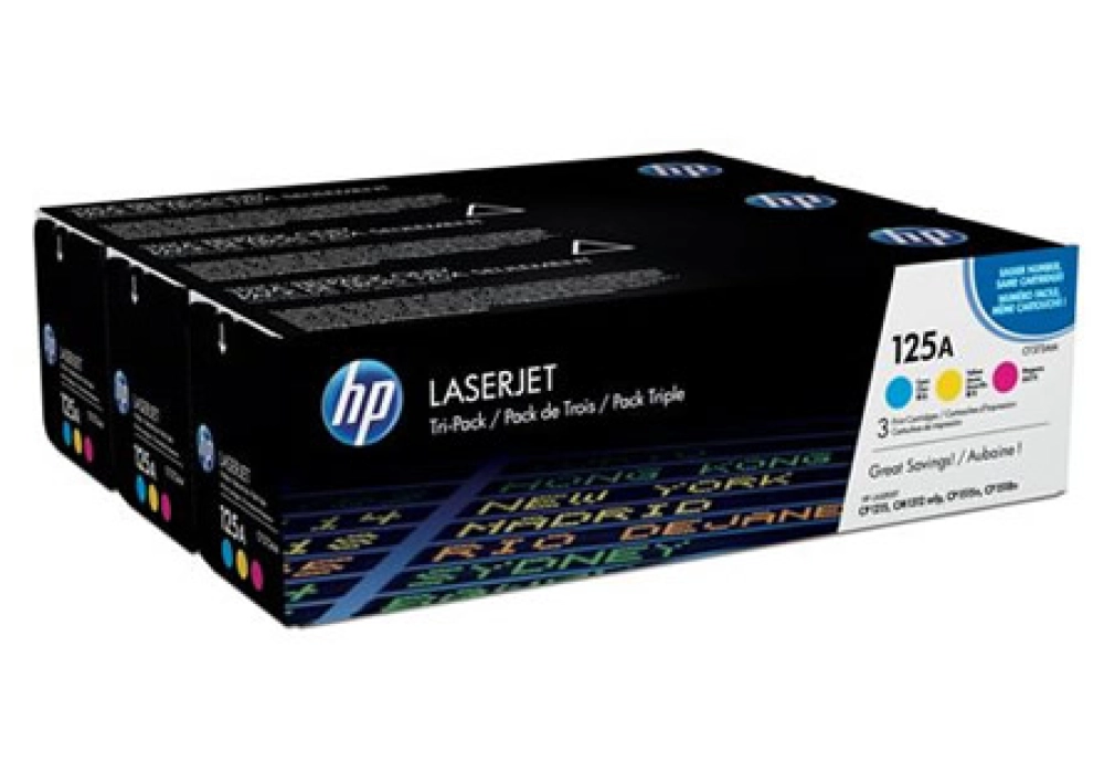 HP Toner Cartridge - 125A - Tri-Pack (CYM)