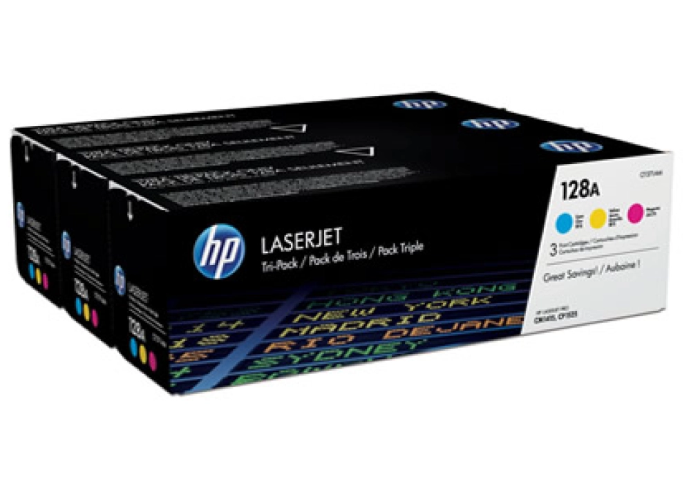 HP Toner Cartridge - 128A -Tri-Pack (CYM)