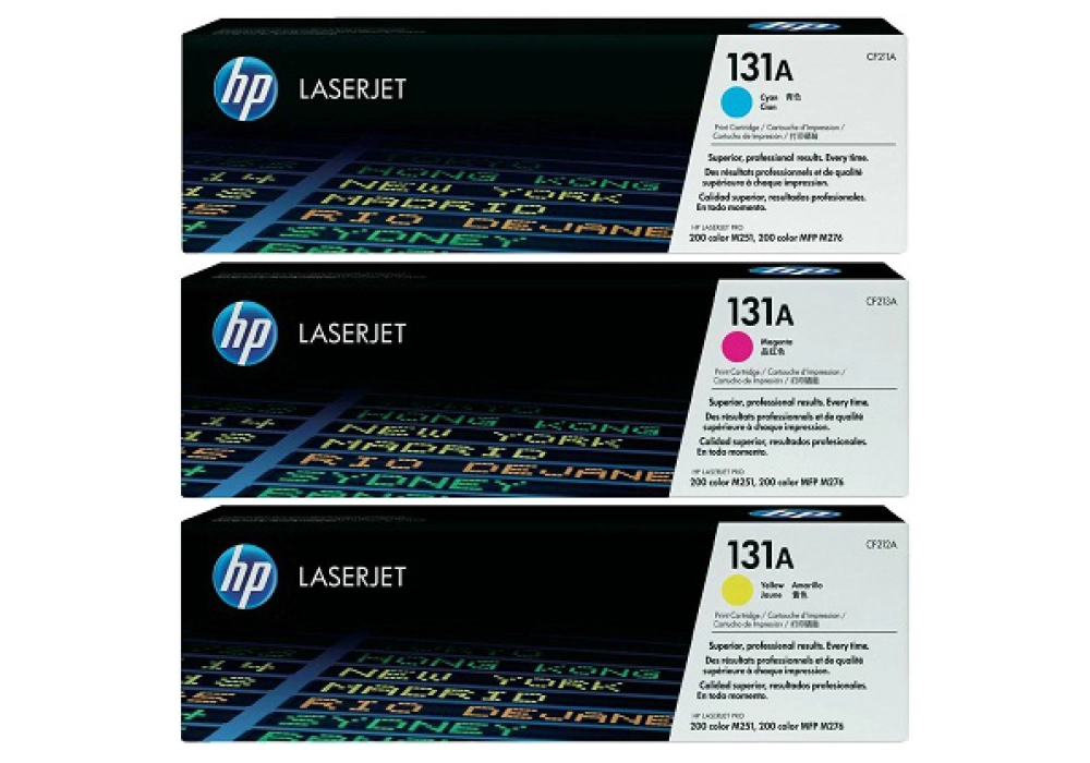 HP Toner Cartridge - 131A -Tri-Pack (CYM)