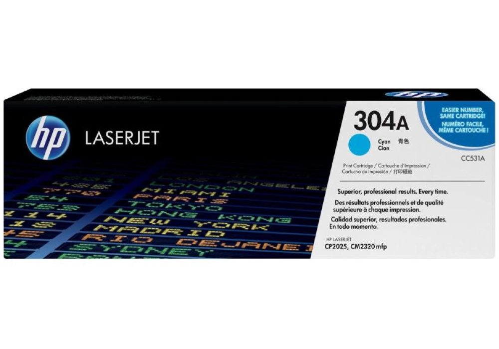 HP Toner Cartridge - 304A - Cyan