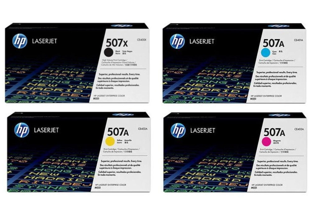 HP Toner Cartridge - 507X - Rainbow kit