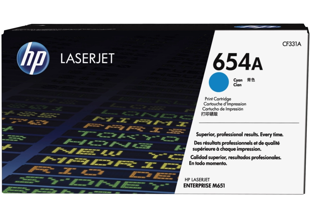 HP Toner Cartridge - 654A - Cyan