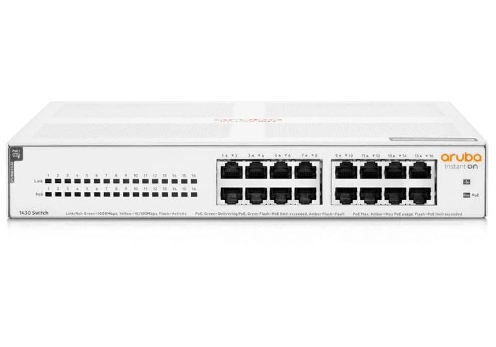 HPE Aruba Instant On 1430-16G-PoE 124W