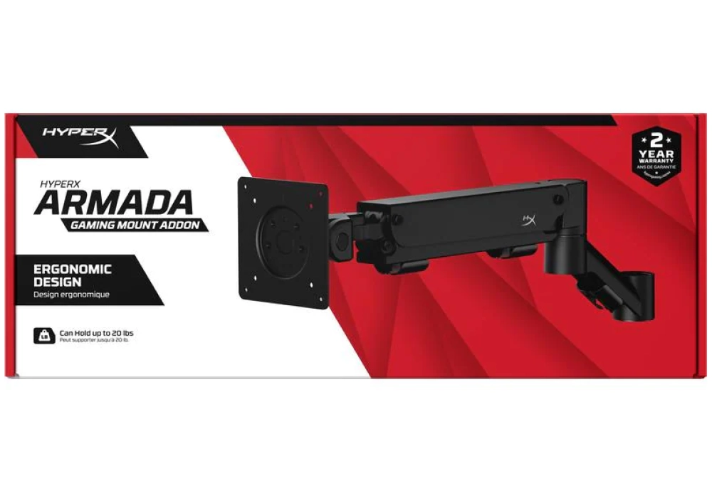 HyperX Armada Addon Gaming Mount jusqu’à 9.1 kg – Noir