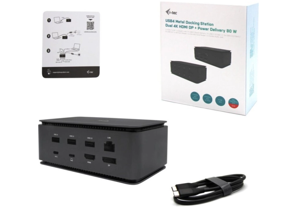 i-tec Station d'accueil Metal USB 4 Dual 4K