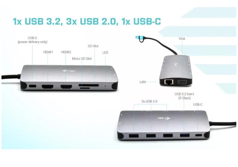 i-tec Station d'accueil USB 3.0 USB-C/Thunderbolt Dual Display