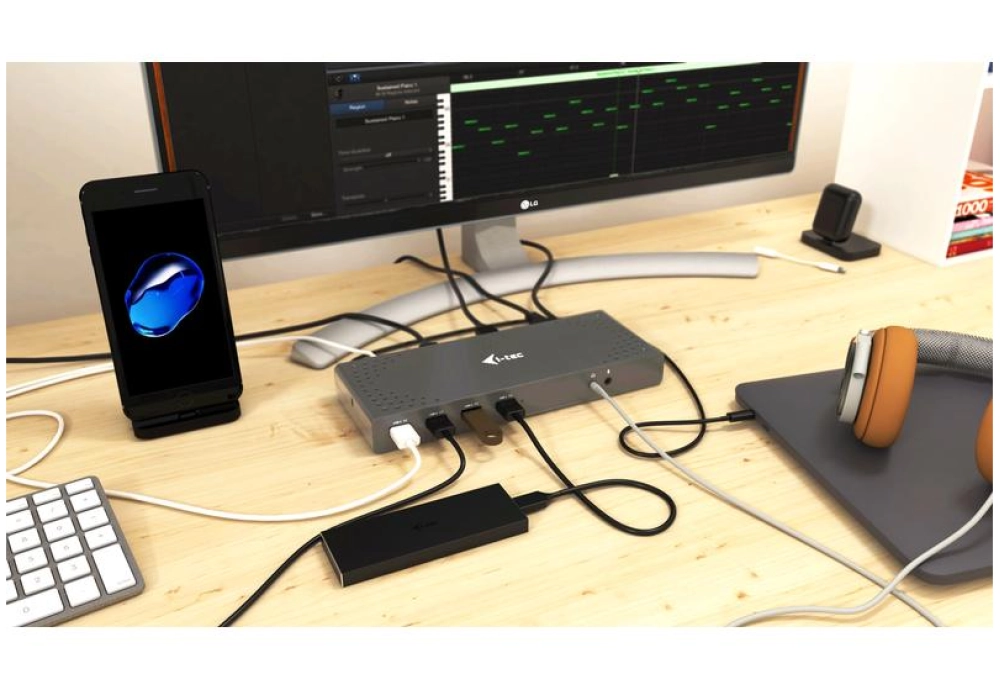 i-tec Station d'accueil USB-A/Thunderbolt 3 Dual Display