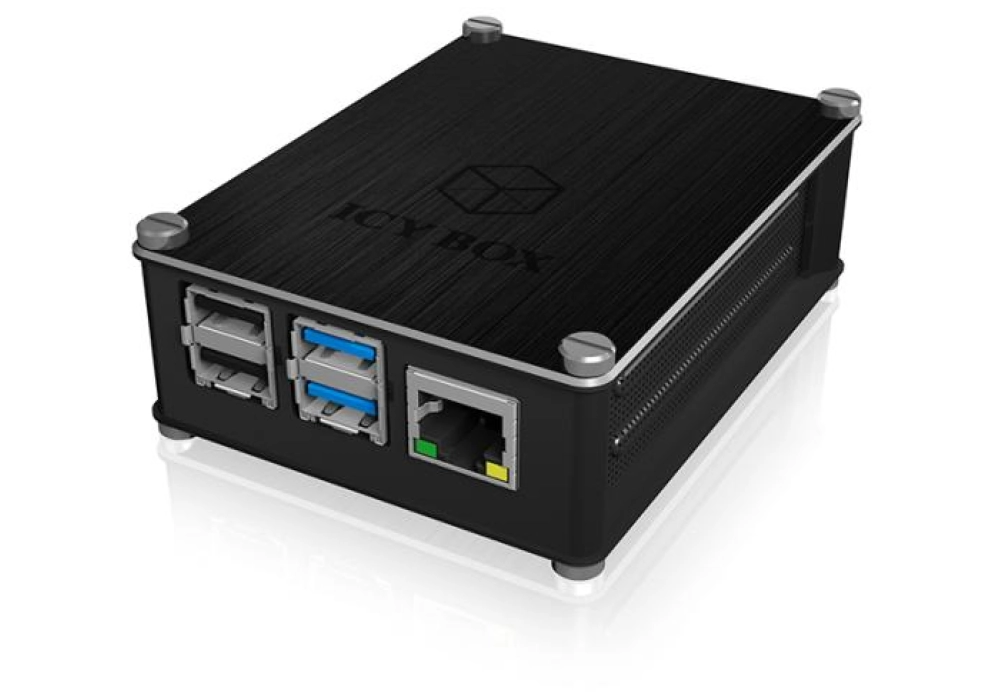 ICY BOX Boîtier pour Raspberry Pi 4 Noir 