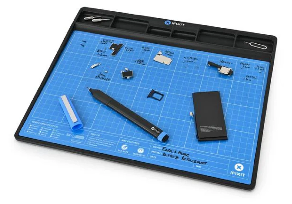 iFixit FixMat Tapis de travail multifonctionnel magnétique & ESD