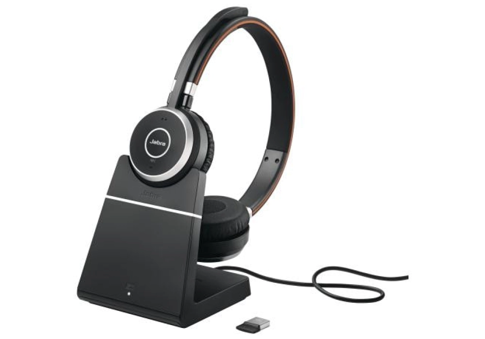 Jabra Evolve 65 SE UC Stereo NC (Bluetooth, USB-A) incl. Chargeur