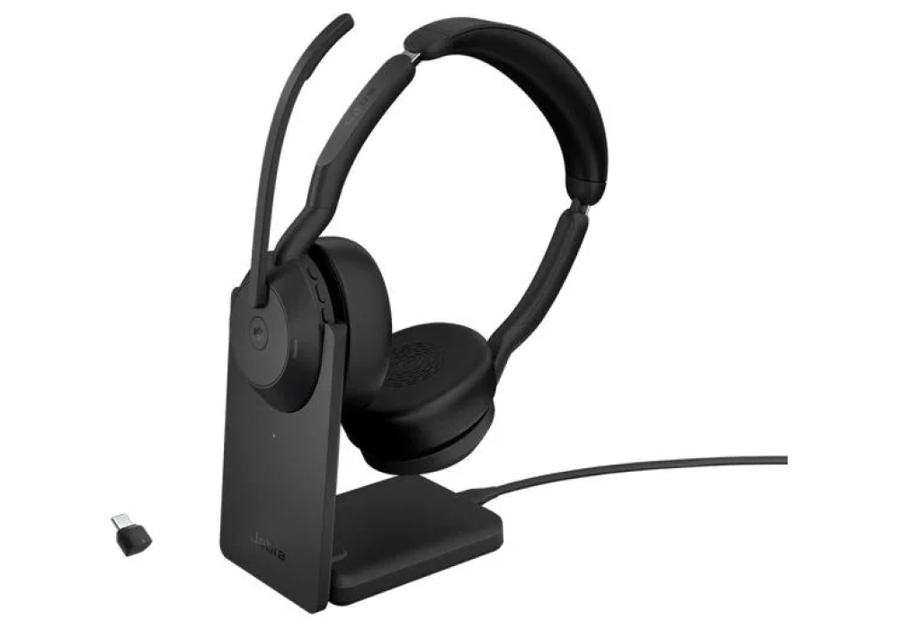 Jabra Evolve2 55 Duo MS, USB-C, station de chargement incluse