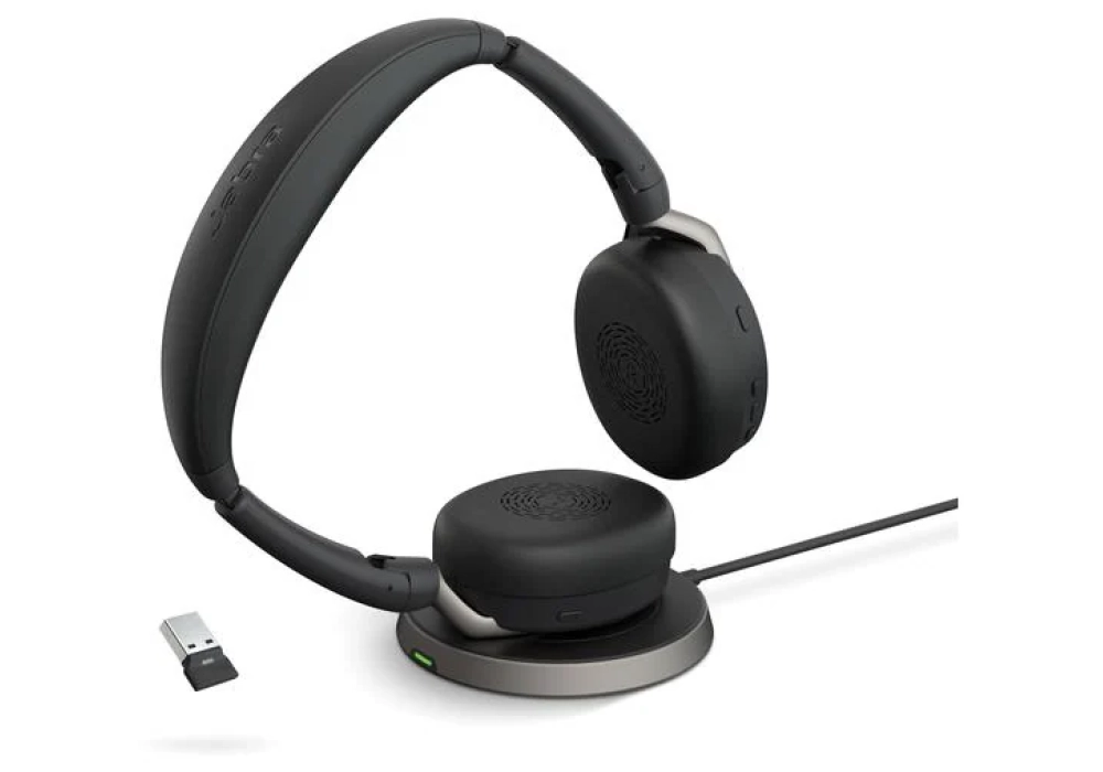 Jabra Evolve2 65 Flex Duo MS, USB-A, station de chargement incluse