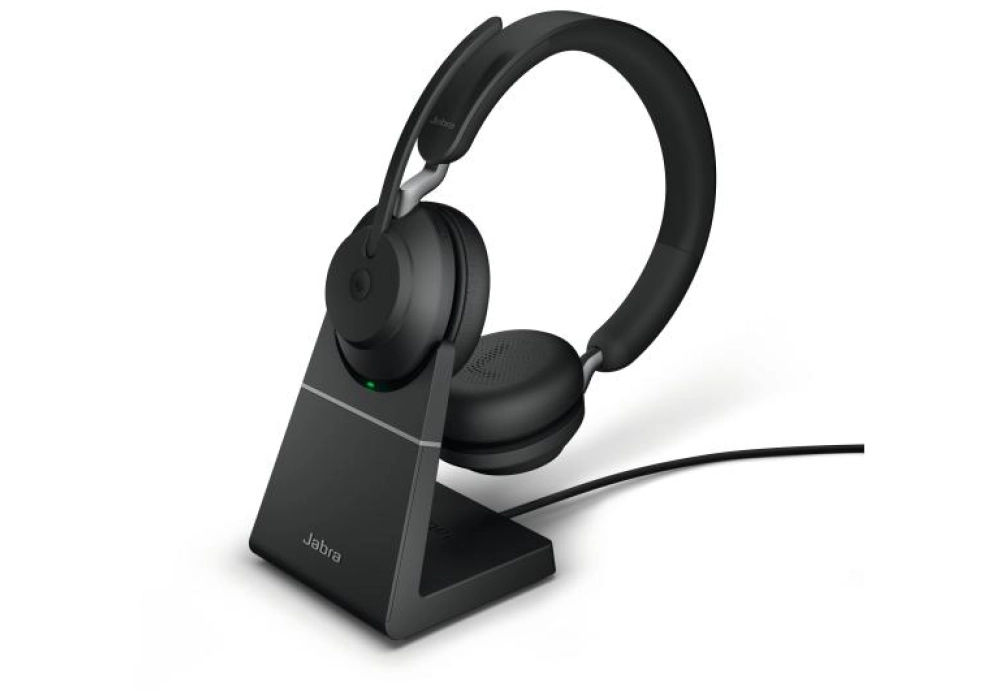 Jabra Evolve2 65 Stereo USB-C/BT MS + Stand (Black)