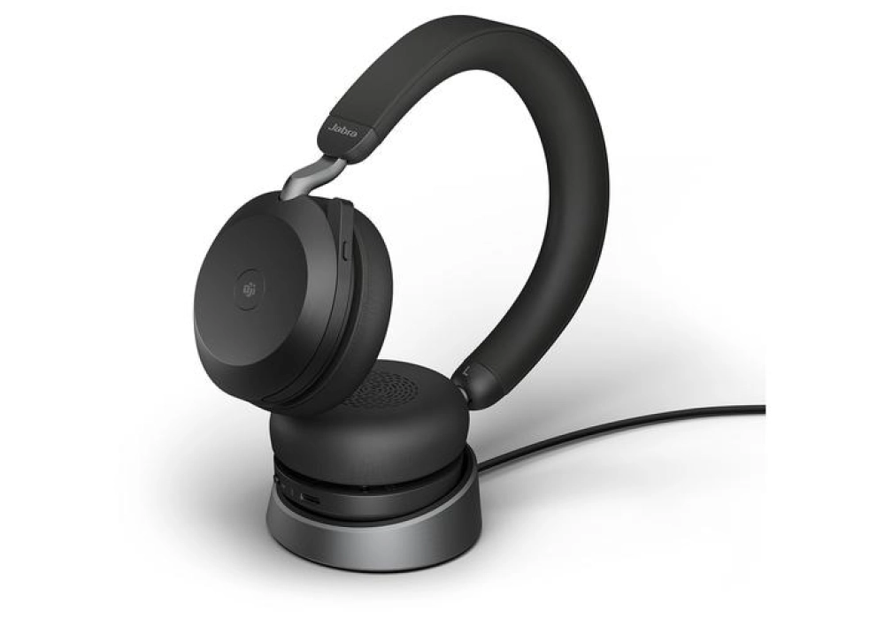 Jabra Evolve2 75 Stereo USB-C/BT MS + Stand (Black)