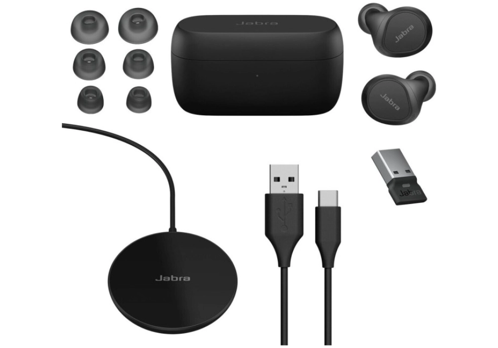 Jabra Evolve2 Buds UC + pad de chargement, USB-A