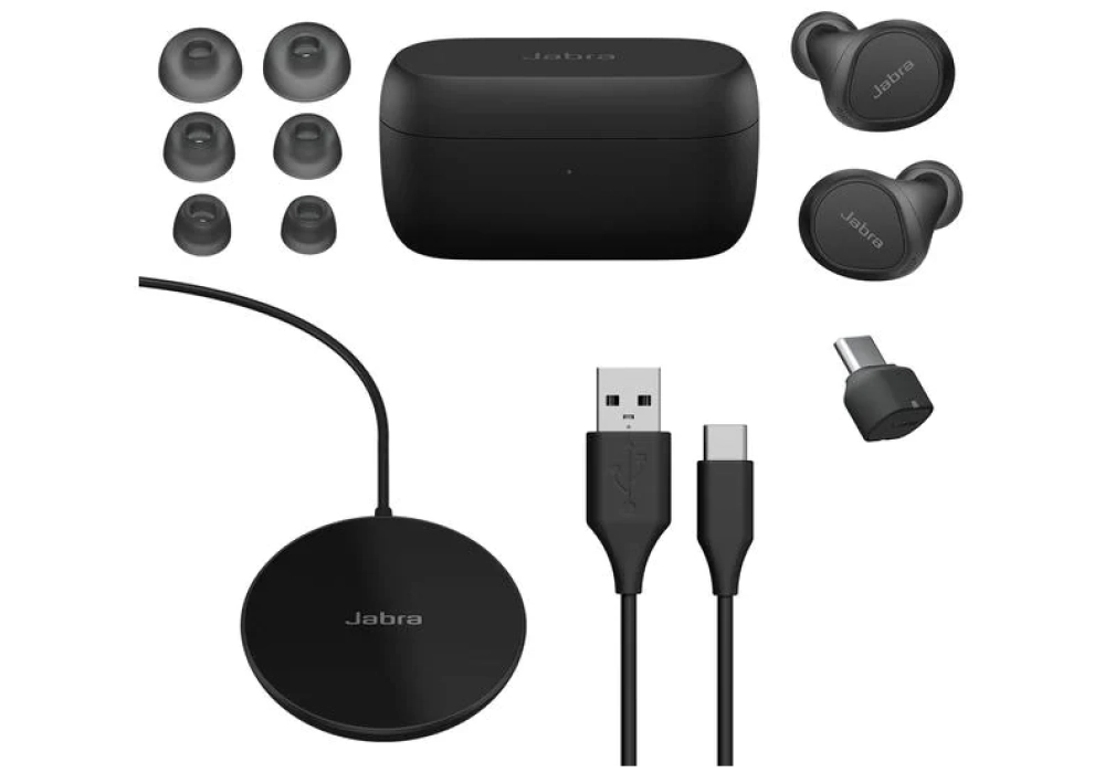 Jabra Evolve2 Buds UC + pad de chargement, USB-C