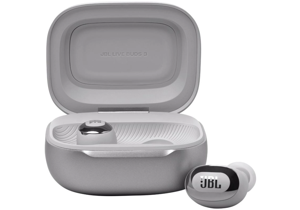 JBL Écouteurs intra-auriculaires Wireless Live Buds 3 Argenté