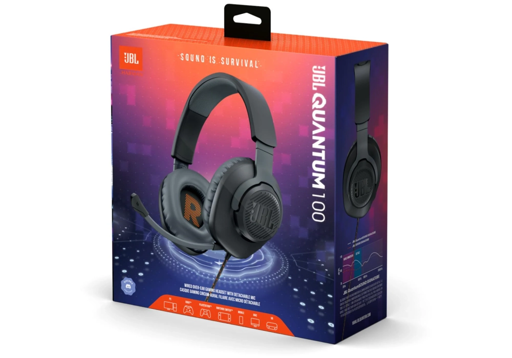 JBL Écouteurs Quantum 100 Noir