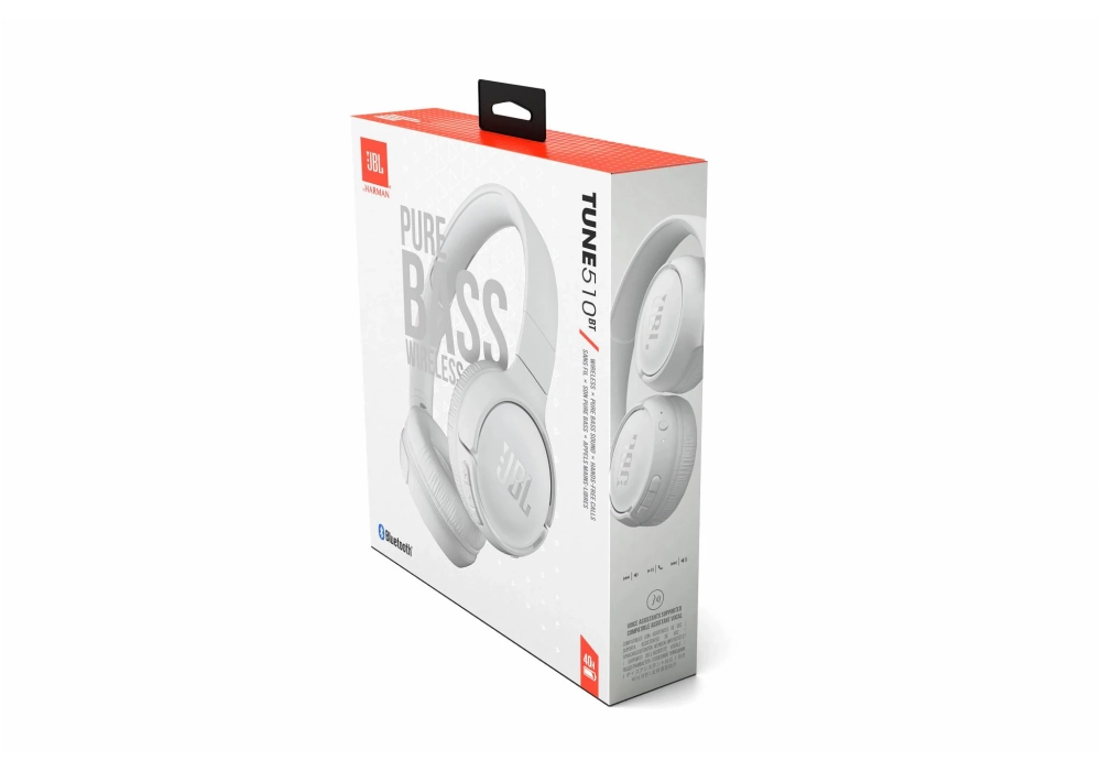 JBL Casques extra-auriculaires Wireless TUNE 510 BT Blanc