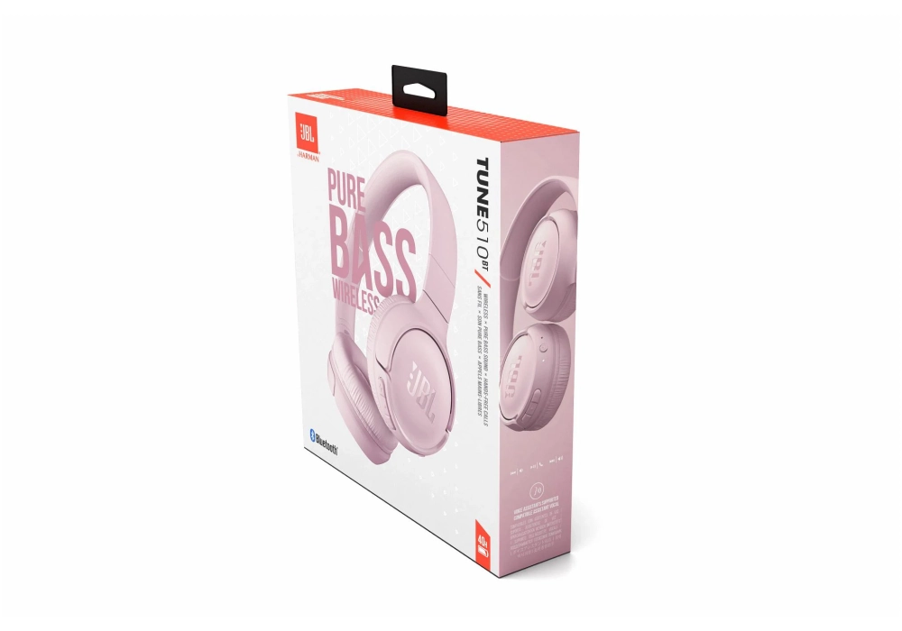 JBL Casques extra-auriculaires Wireless TUNE 510 BT Rose