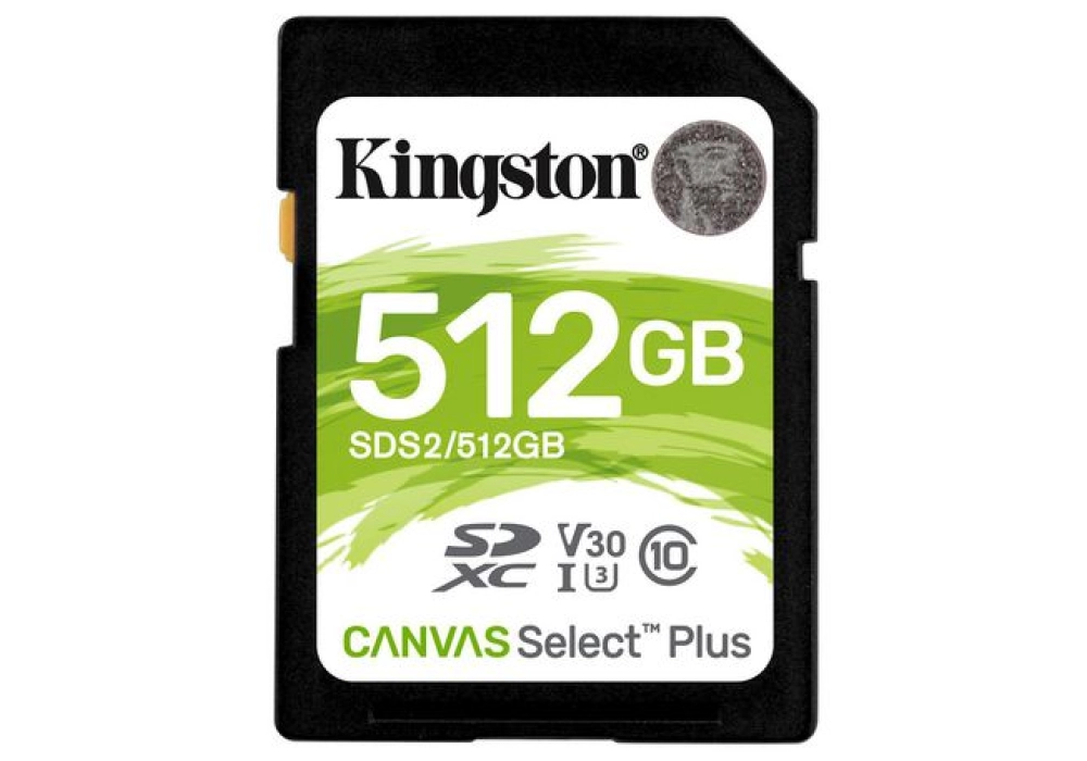 Kingston Canvas Select Plus SDHC Class 10 UHS-I Card - 512 GB