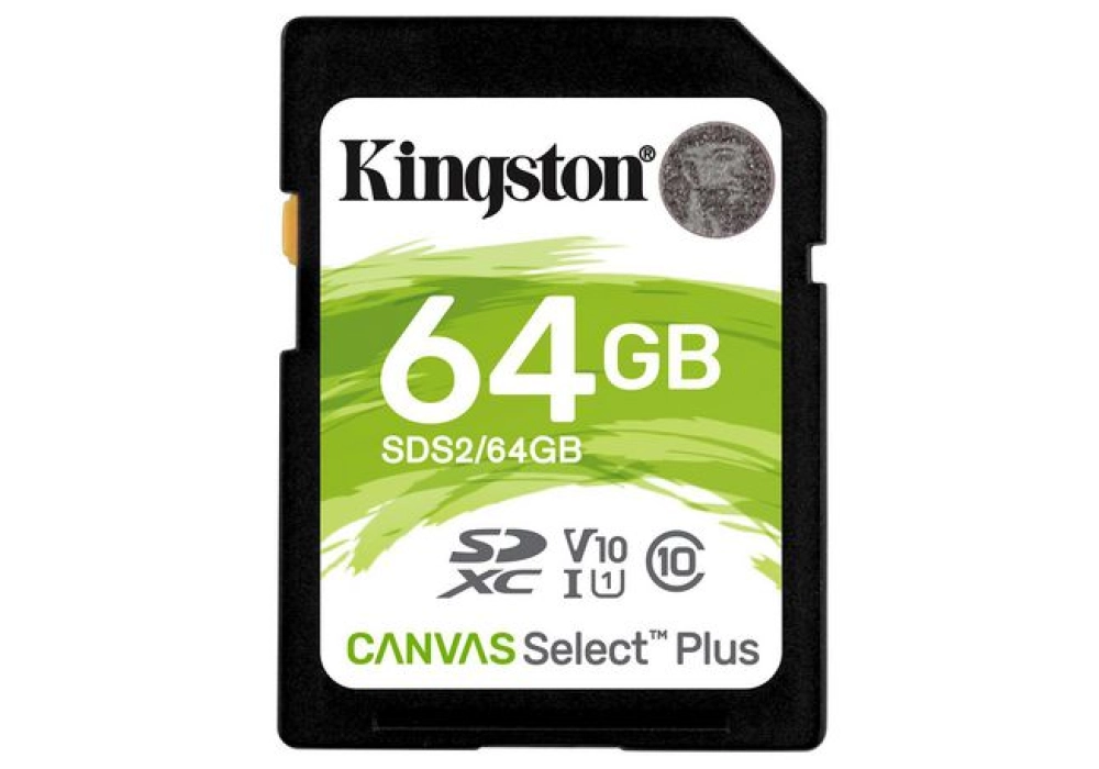 Kingston Canvas Select Plus SDHC Class 10 UHS-I Card - 64 GB