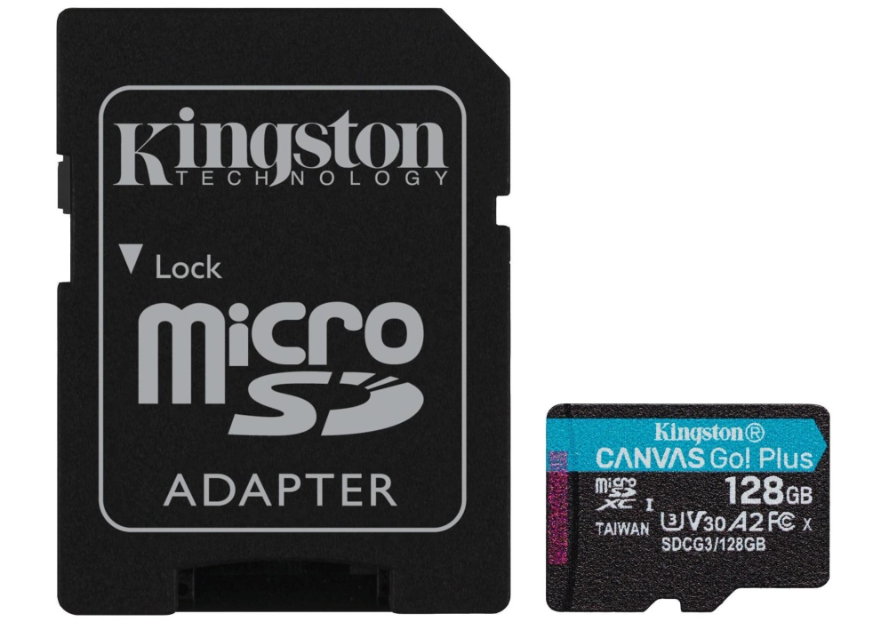 Kingston Carte microSDXC Canvas Go! Plus 128 GB