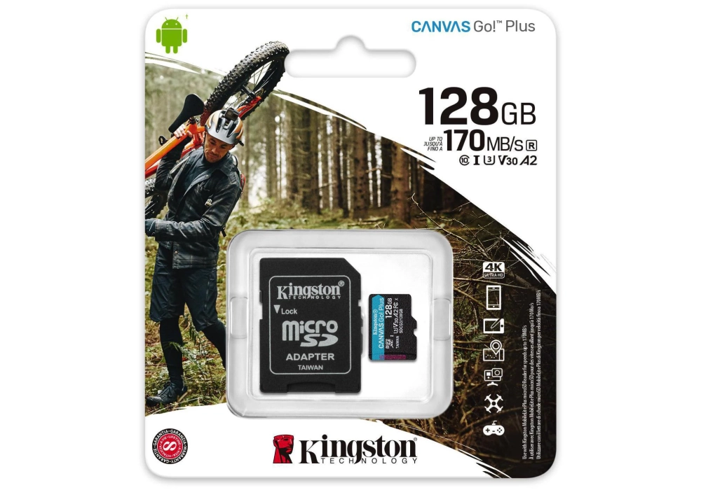 Kingston Carte microSDXC Canvas Go! Plus 128 GB