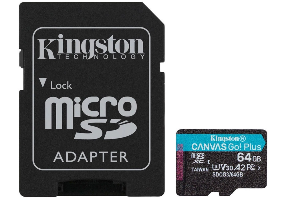 Kingston Carte microSDXC Canvas Go! Plus 64 GB