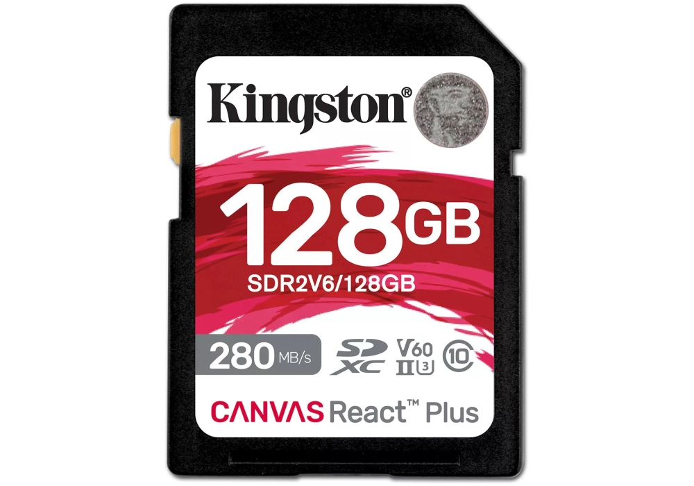 Kingston Carte SDXC Canvas React Plus V60 128 GB